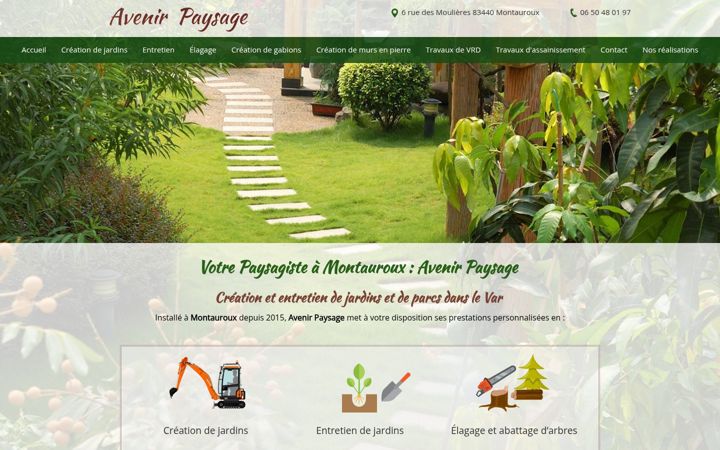 Screenshot of avenir-paysage-83.fr