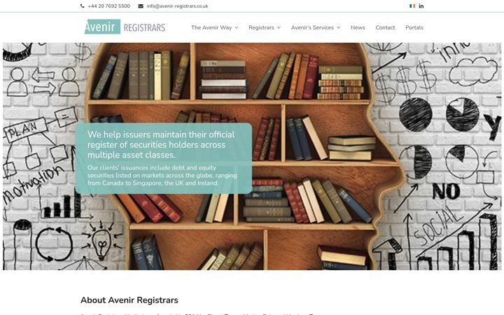 Screenshot of avenir-registrars.co.uk
