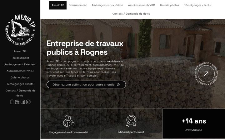 Screenshot of avenir-tp-terrassement.fr