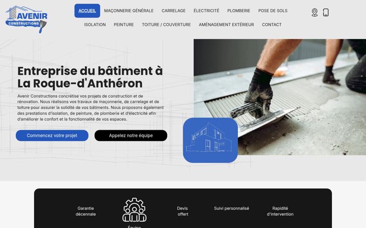 Screenshot of avenirconstructions13.fr