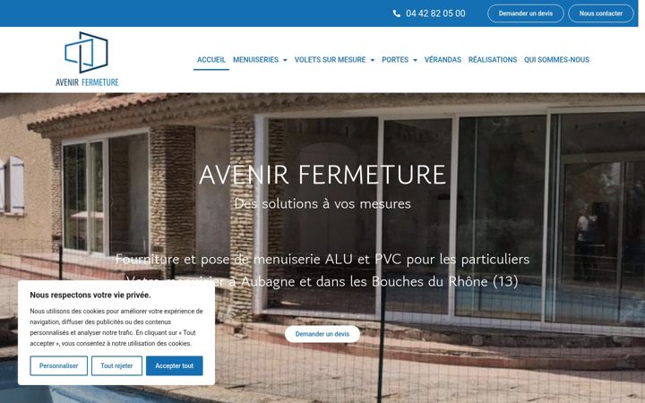 Screenshot of avenirfermeture.com