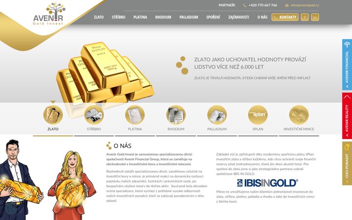 Screenshot of avenirgold.cz
