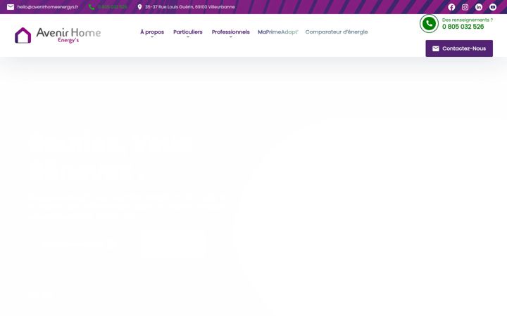Screenshot ta' avenirhomeenergys.fr