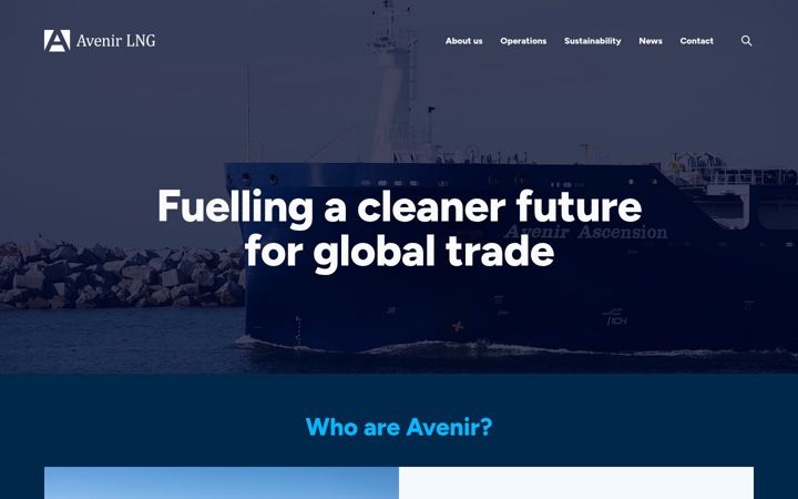 Screenshot of avenirlng.com
