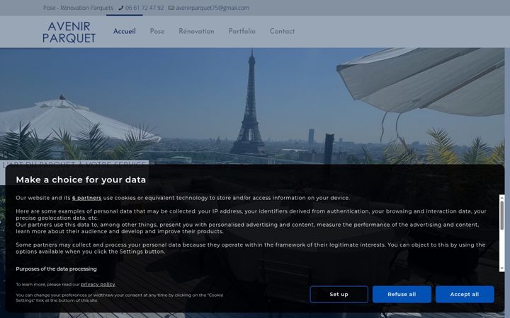 Screenshot of avenirparquet.com
