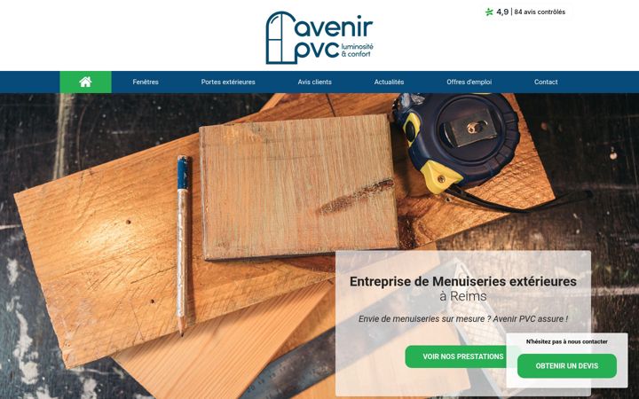 Screenshot of avenirpvc.fr