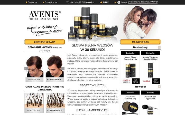 Screenshot of avenis.pl