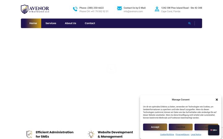 Screenshot of avenors.com
