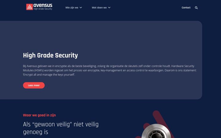 Screenshot of avensus.nl