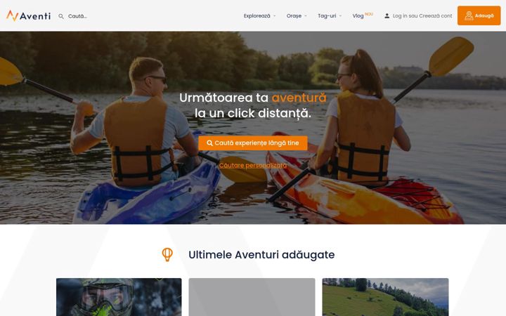 Screenshot of aventi.ro