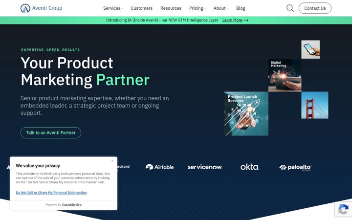 Screenshot of aventigroup.com