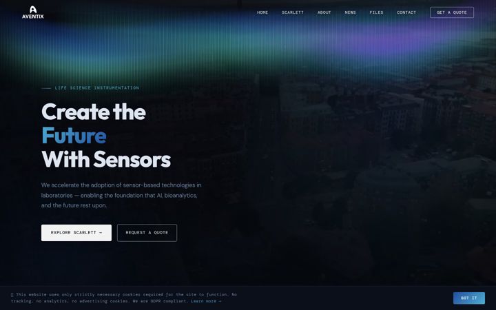 Screenshot of aventix.io
