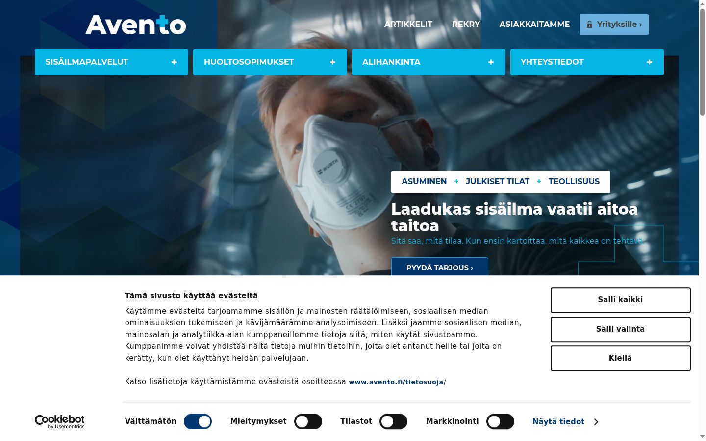 Screenshot tal-banner tal-kunsens muri qabel kwalunkwe interazzjoni