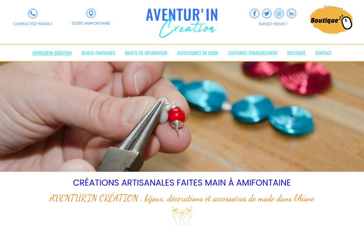 Screenshot of aventur-in-creation.fr