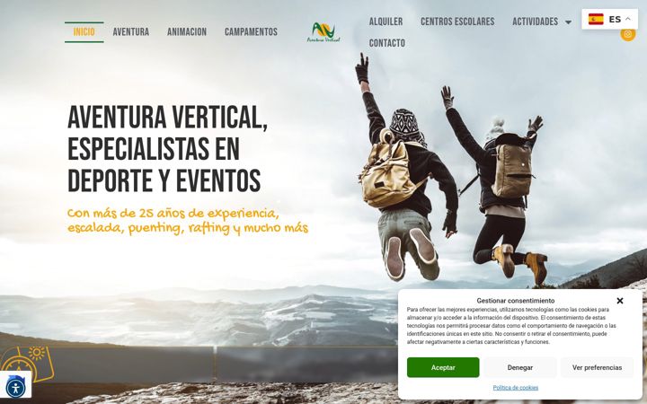 Skjermbilde av aventura-vertical.es