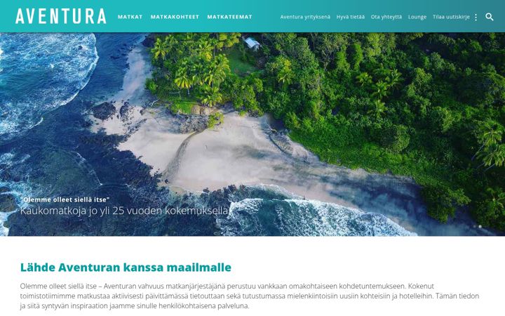 Screenshot of aventura.fi