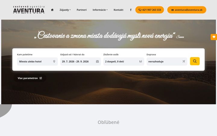 Screenshot of aventura.sk