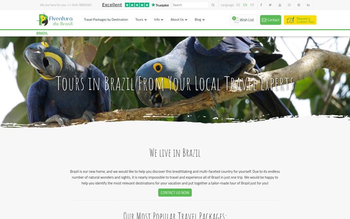 Screenshot of aventuradobrasil.com