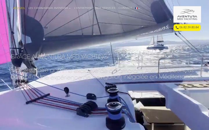 Screenshot of aventuramedyachting.fr