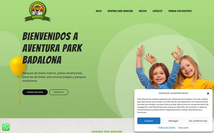 Screenshot of aventuraparkbadalona.com