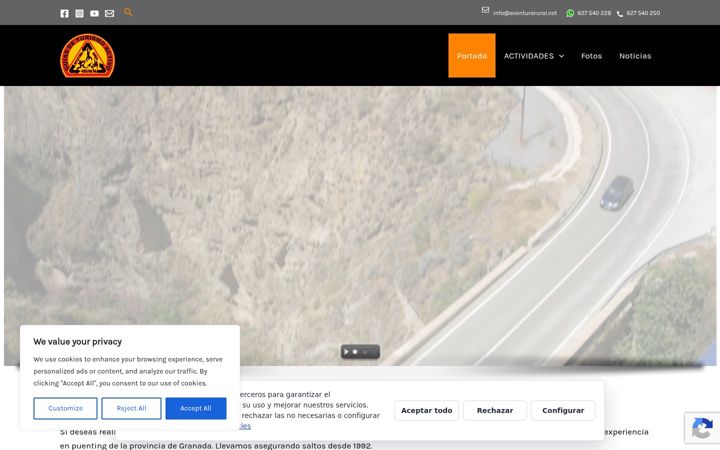 Screenshot of aventurarural.net