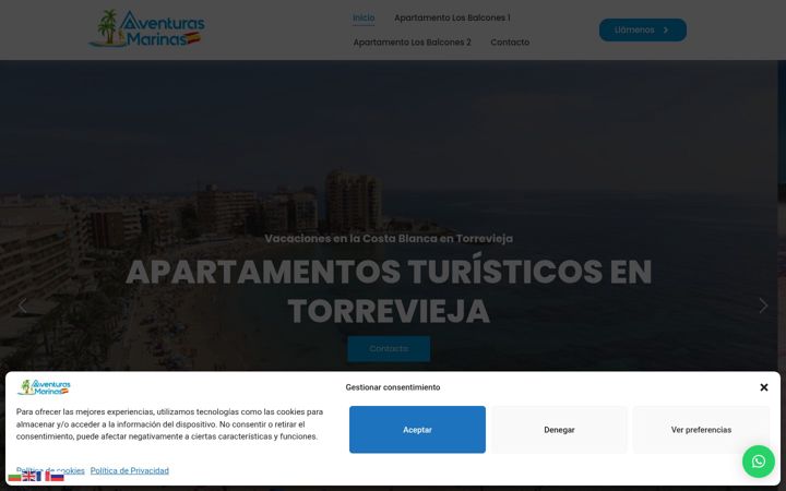 Screenshot of aventurasmarinas.com
