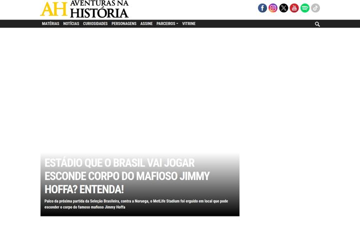 Screenshot of aventurasnahistoria.com.br
