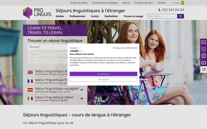 Screenshot of aventure-linguistique.ch