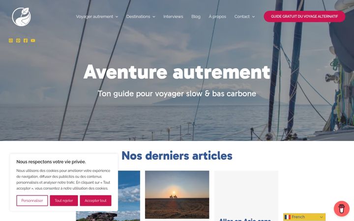 Screenshot of aventureautrement.com