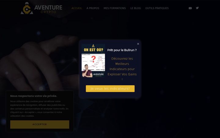 Screenshot of aventurecrypto.com