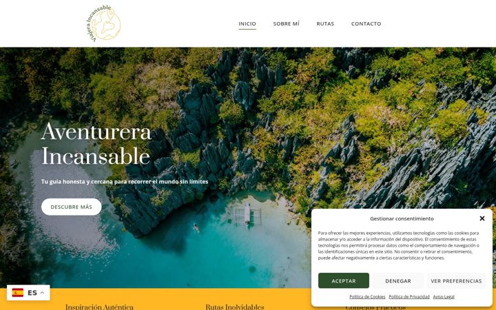 Screenshot of aventureraincansable.es