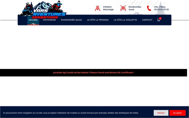 Screenshot ta' aventures-sensations-vars.fr