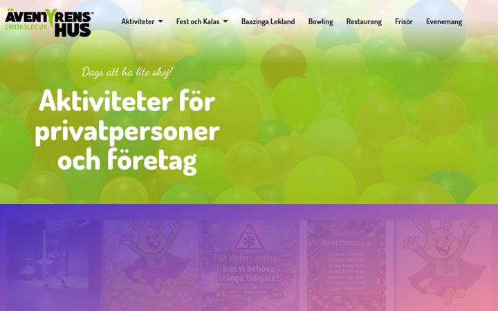 Screenshot of aventyrenshus.se
