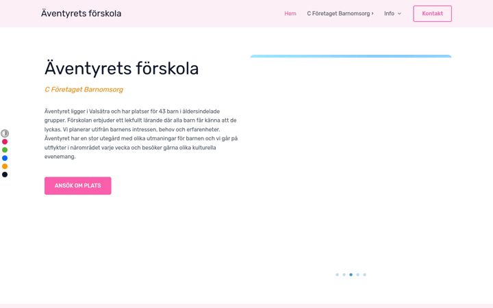 Screenshot of aventyretsforskola.se