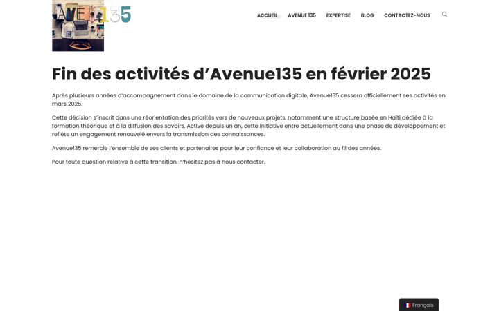 Screenshot of avenue135.com