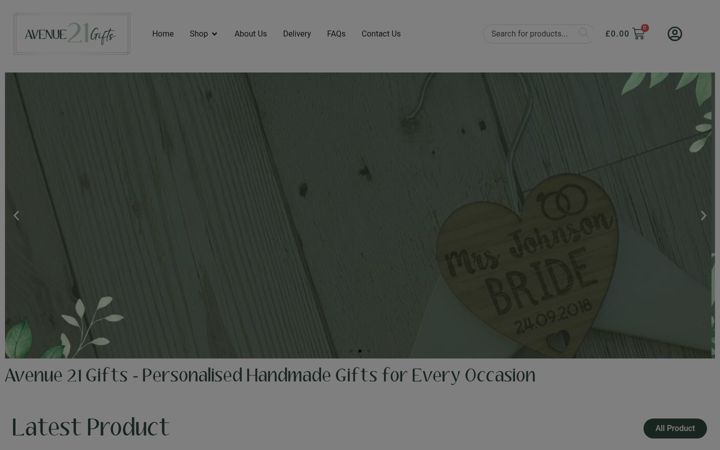 Captura de ecrã de avenue21gifts.co.uk