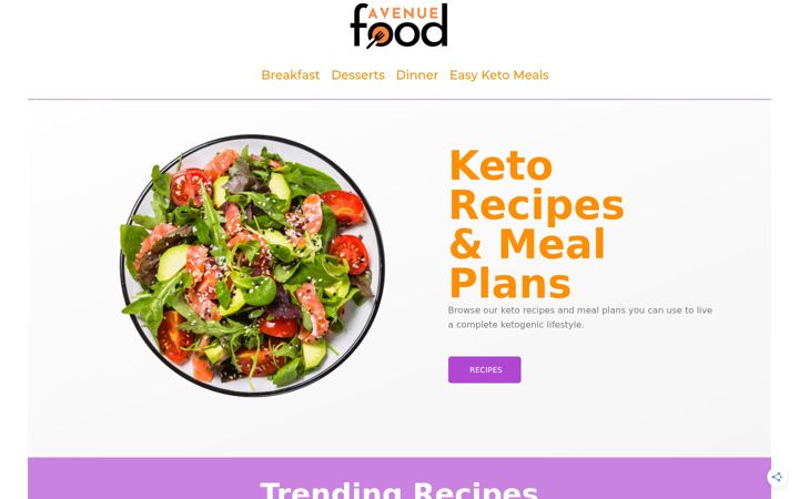 Screenshot of avenuefood.com