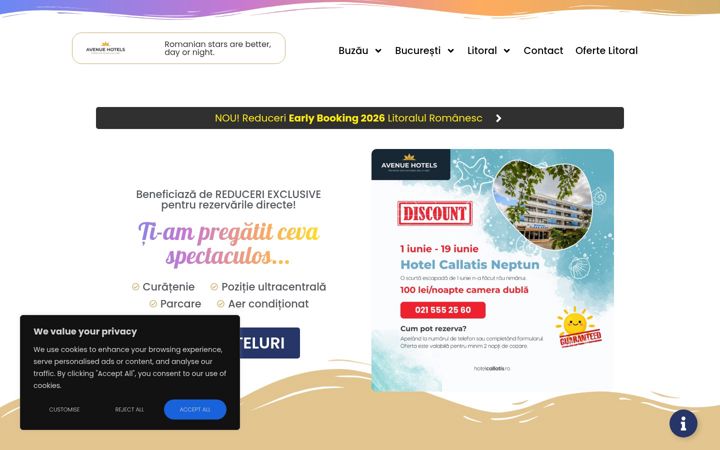 Screenshot of avenuehotels.ro