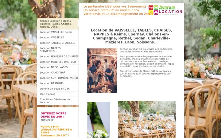 Screenshot of avenuelocation.fr