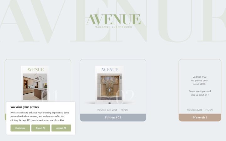Screenshot of avenuemagazine.lu
