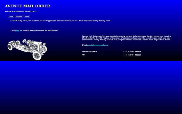 Screenshot of avenuemail.com