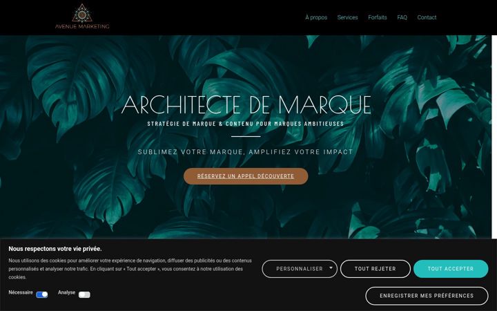 Screenshot of avenuemarketing.ca