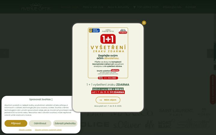 Screenshot ta' avenueoptik.cz