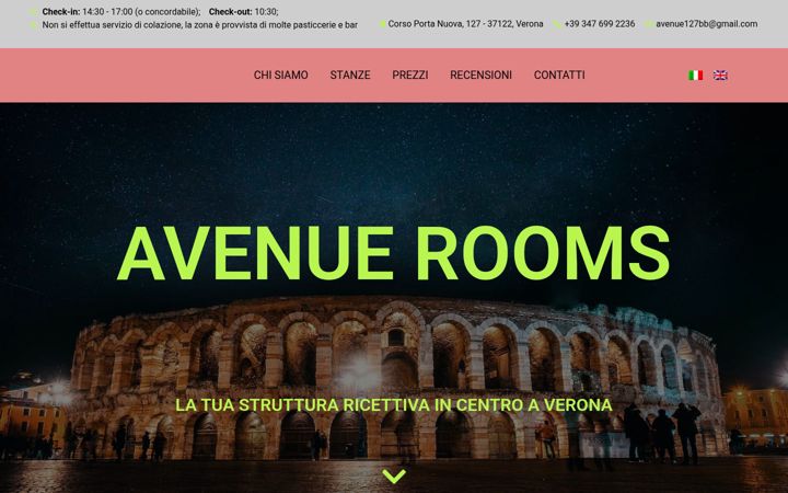 Screenshot of avenuerooms.it