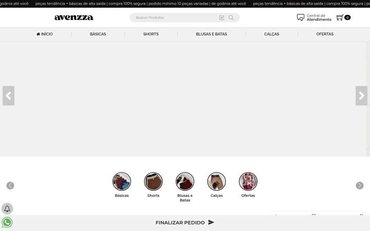 Snimka zaslona za avenzzastore.com.br