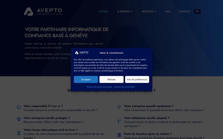 Skærmbillede af avepto.ch