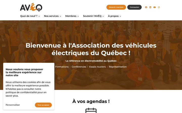 Screenshot of aveq.ca