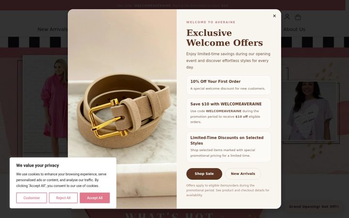 Screenshot of averaine.com