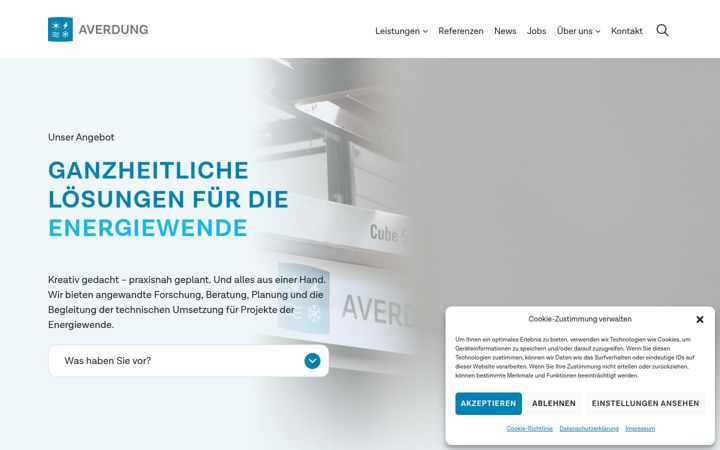Screenshot of averdung.de