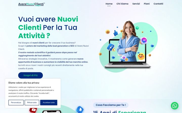 Screenshot of averenuoviclienti.com